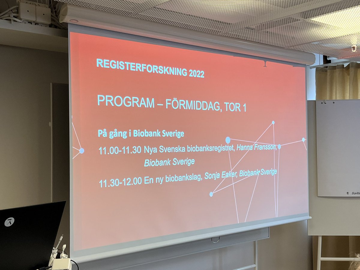 Full fart med #biobanksverige  på Registerforskning 2022! Nu kör vi!