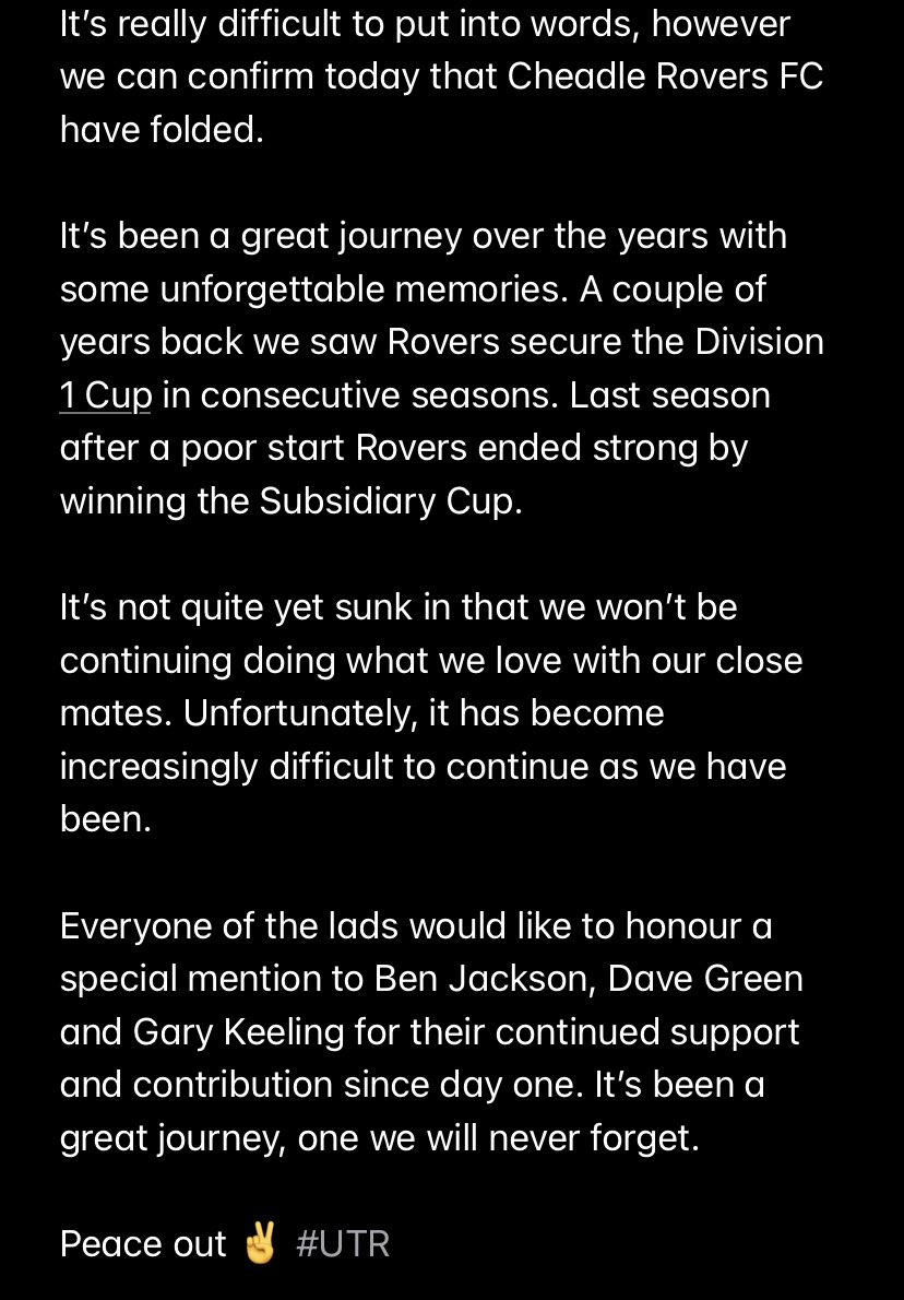 CLUB STATEMENT
