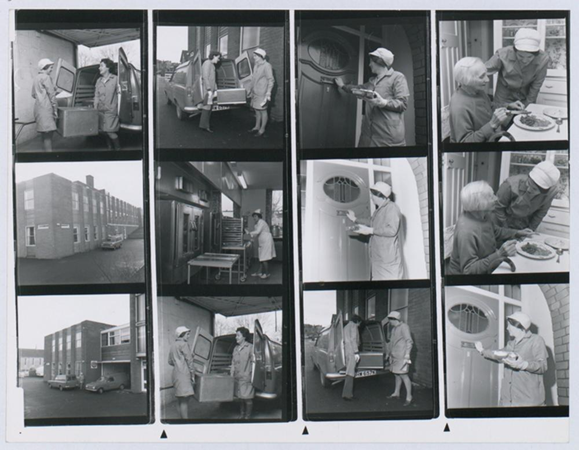 Meals on Wheels in #Bristol, 1970s, courtesy of @bristolarchives (bit.ly/3WIWZ8U). Do you have a loved one who worked in a role helping people in the community? Why not #JustCall and ask them to share some memories? historybeginsathome.org #HBAHService #EndLoneliness
