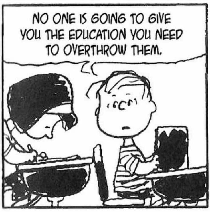 samim's tweet photo. "No one is going to give you the education you need to overthrow them." https://t.co/xEqESxiGzG