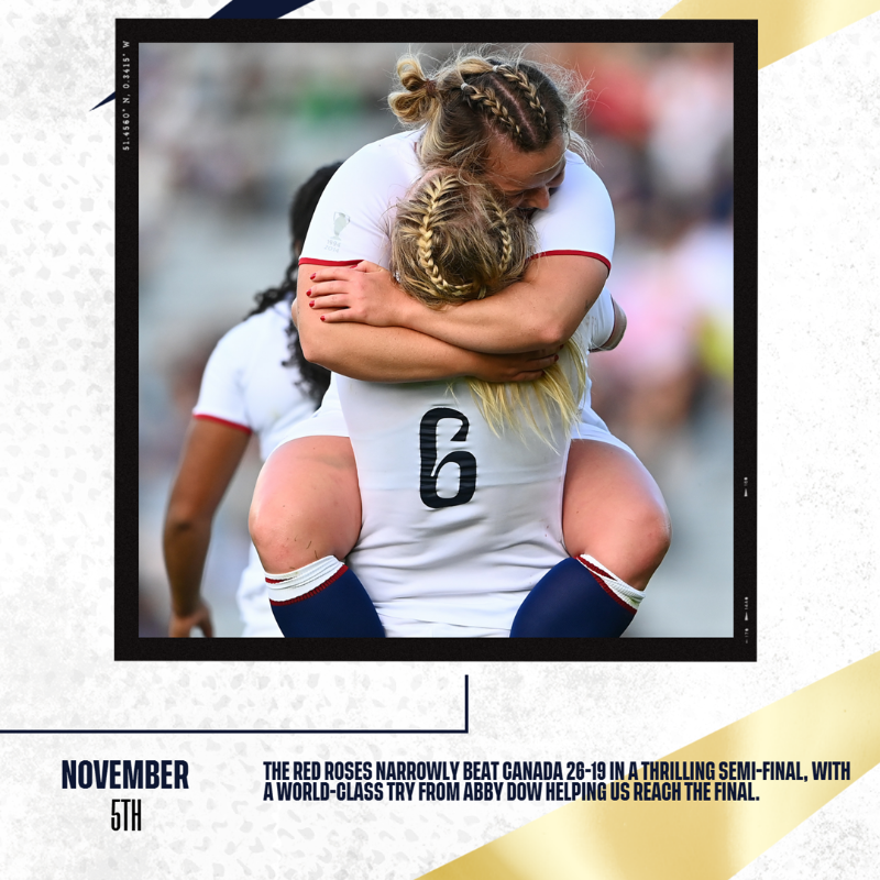 EnglandRugby's tweet photo. 𝐋𝐨𝐨𝐤𝐢𝐧𝐠 𝐛𝐚𝐜𝐤 𝐚𝐭 𝐨𝐮𝐫 𝐫𝐨𝐮𝐭𝐞 𝐭𝐨 𝐭𝐡𝐞 𝐟𝐢𝐧𝐚𝐥 🔖

#TeamDream | #RedRoses