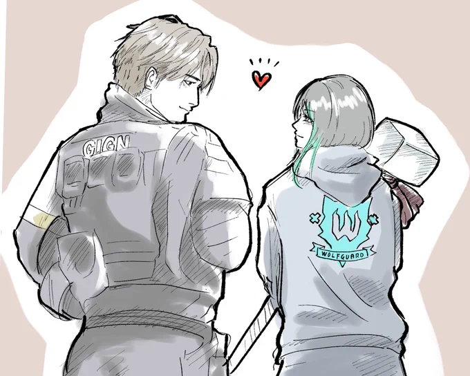 コスをしている推し様とのツーショに見えて「ええん…いつまでもお幸せに…!🥺❤️」って勝手に思って勝手に描いてしまいましたすみませんおめでとうございます!!!!!(?) https://t.co/fhHgNXHxD5 
