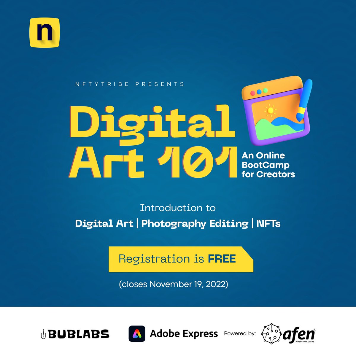 bloomoneacademy's tweet photo. Dear Creators, Photographers and NFT newbies, this Bootcamp is for you! 

… and registration is FREE - https://t.co/wVX45CYQF4 https://t.co/ywizbfqtHn