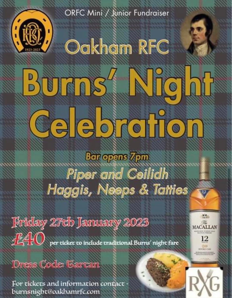 Osprey_Property's tweet photo. Sponsors of Oakham RFC - Book your Tickets for their Burns Night Celebrations. #burnsnight #estateagent #rugby https://t.co/BLJoVCsv92