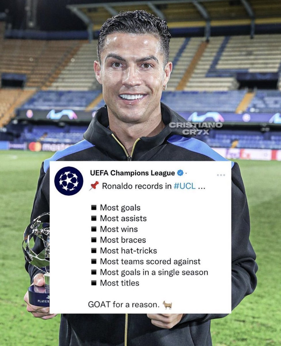 FrankKhalidUK's tweet photo. Cristiano Ronaldo in the Champions League. https://t.co/cfJEFu04PR