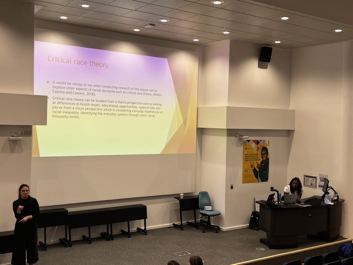 Well done 👏🏾 to our students who are having their ‘conference settings’ practical session today. Thanks to ⁦<a href="/SelinaJBSL/">Selina Jacques-King</a>⁩ for giving of your time and presenting your fabulous research. ⁦@ThaisaHughes⁩ ⁦@drcastone⁩