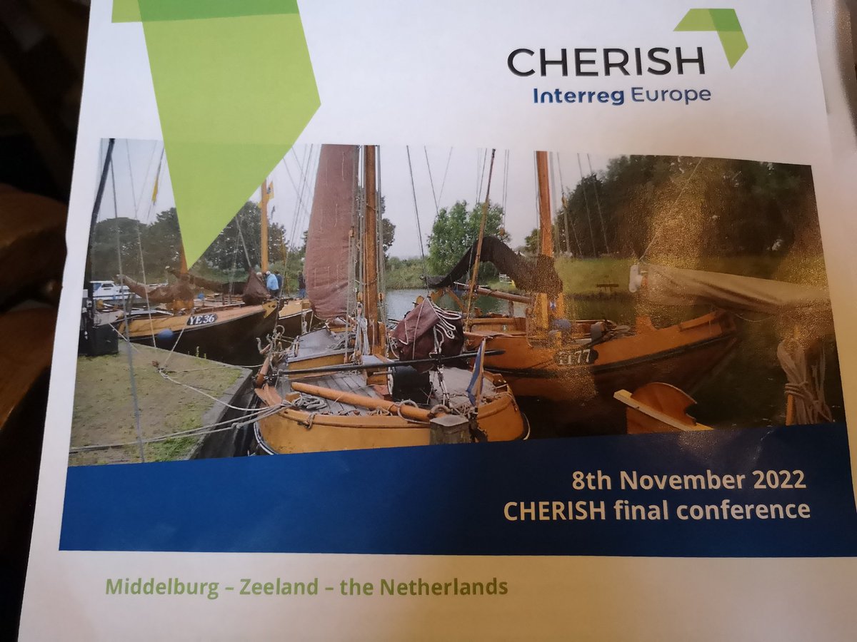 CHERISH partner <a href="/Gem_Middelburg/">Gemeente Middelburg</a> presents the different best practices of crossovers between cultural heritage and food, fashion, design, and tourim industry.
Tiny Maenhout and Gerard van Keken showed some inspiring examples.
Did you spot the tradional sweaters from fisheries?