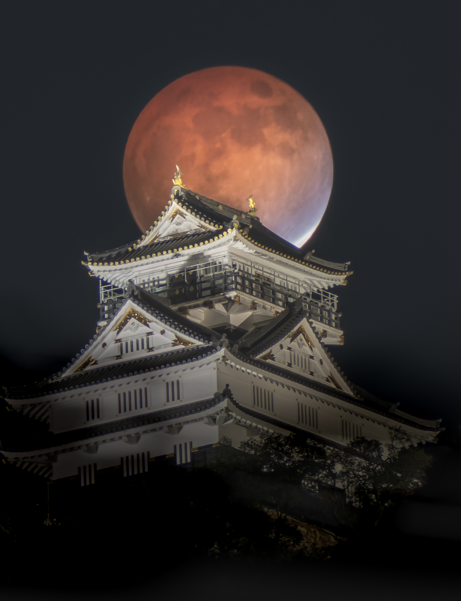 Marutsubame 月食を纏う 岐阜城が美しい T Co Tcpftjjojp Twitter