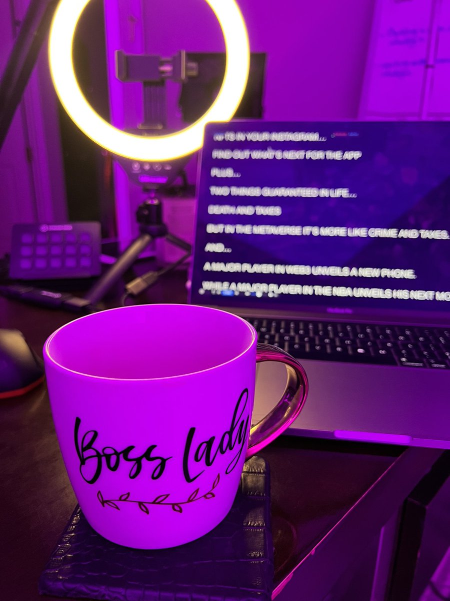 Boss lady is up n at it but you’re not ready. Gooood Mornin Meta 
hustlers #ShesUp  ☕️