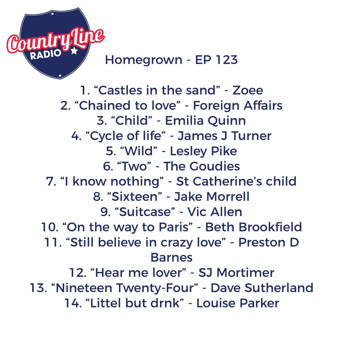 On this week’s #homegrown with <a href="/TimProtteyJones/">Tim Prottey-Jones</a> , we have an exclusive first play of <a href="/EmiliaQMusic/">Emilia Quinn Music</a>’s “Child”, plus great new releases from <a href="/Preston_DBarnes/">Preston D Barnes Official</a>, <a href="/thegoudies/">The Goudies</a>, <a href="/ZoeeOfficial/">Zoeeofficial</a>, <a href="/ForeignAffairs/">Foreign Affairs</a>, <a href="/VicAllenMusic/">Vic Allen</a> &amp; so much more. Tune in tomorrow from 8pm!