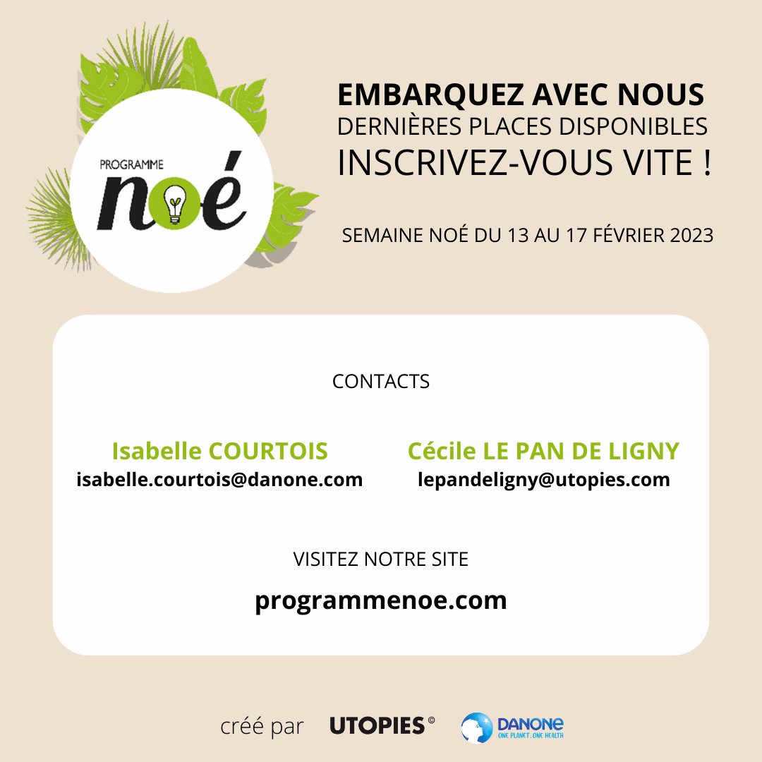 Programme Noé tweet media