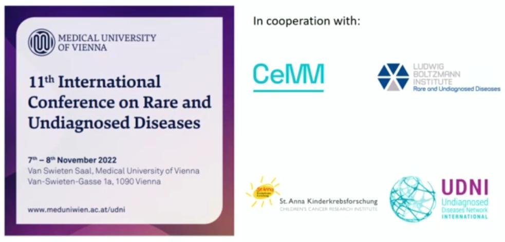 Almost ready to start the second day of the 11th #International #Conference on #Rare and #Undiagnosed #Diseases in Vienna
#UDNI #UDNI2022