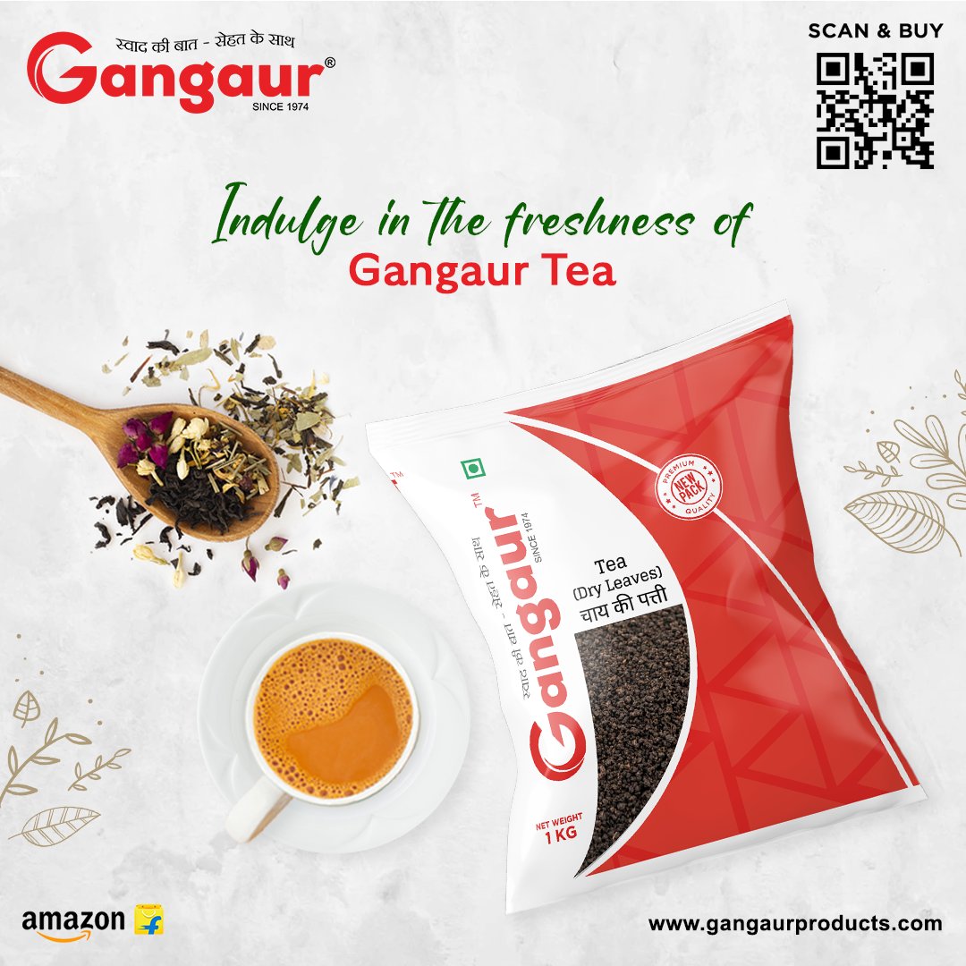 Gangaurproducts's tweet image. Where there's tea, there's happiness!
Indulge in the freshness of Gangaur Tea.

#gangaurproducts #fmcgproducts #kitchenuse #tea #tealeaves #tealovers #teaaddicts #cupoftea #teatime #premiumproducts #tealover #teaparty