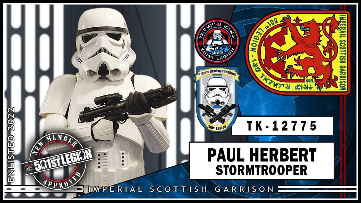 ⚠️NEW TROOPER ALERT!⚠️

The ISG would like to welcome TI-12775 to the Garrison!

Welcome aboard trooper, training starts at 8am sharp! ⏰

Want to join us? 👉 501st.scot/join-us

Want to request an  appearance? 👉 501st.scot/request-an-app…  

#BadGuysDoingGood