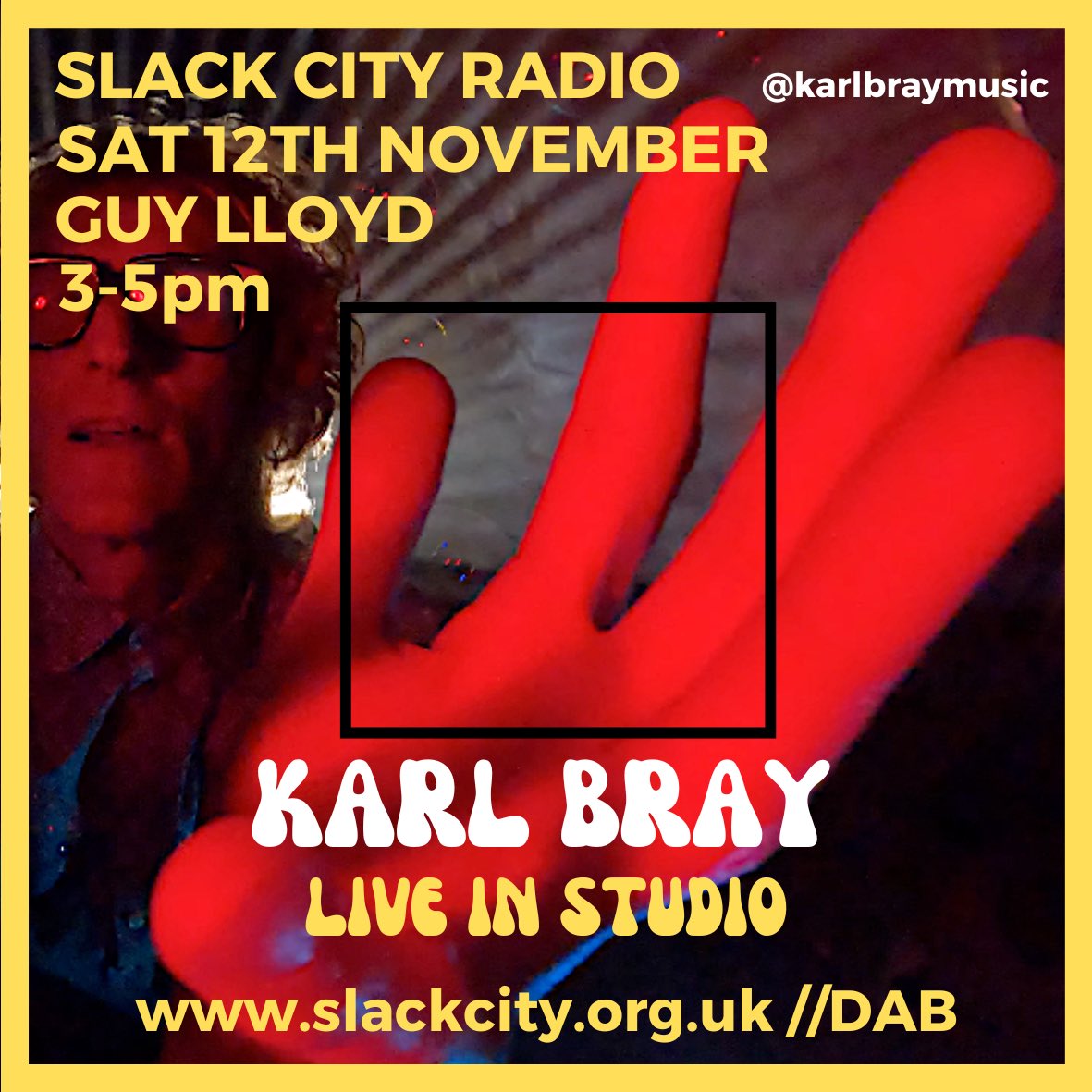 KarlBrayMusic's tweet photo. Will be playing a few live tracks on @slackcityradio this Saturday from my new album Rainbows between 3-5pm with Guy Lloyd. 
#brighton #radio #music https://t.co/JgNp9zwLvM