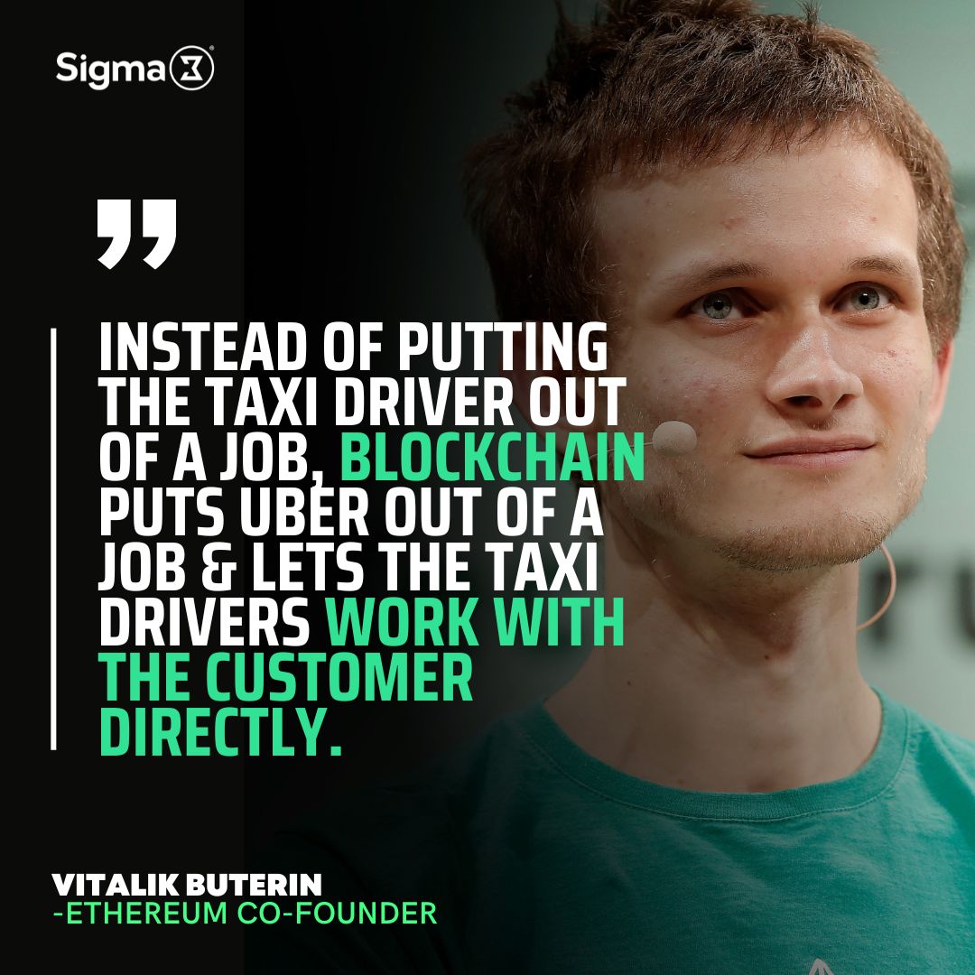 Vitalik Buterin, founder of <a href="/ethereum/">Ethereum</a> 👇

"Whereas most technologies tend to automate workers on the periphery doing menial tasks, #blockchains automate away the center".

#Ethereum #BlockchainTechnology