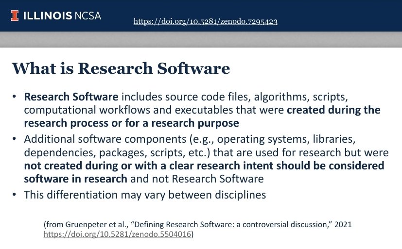 james3neal's tweet image. Nuanced definition of research software per @danielskatz ... #FundResearchSoftware ...