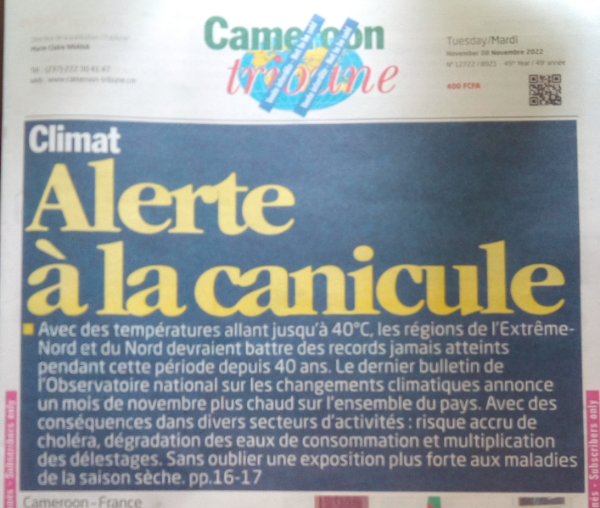 Llcooljax1's tweet photo. CHAUD DEVANT !!!
vous la sentez déjà, mais elle promet des degrés plus hot, sur l'ensemble du 🇨🇲, durant ce mois de novembre. Et plus encore. Prophétie de l'Observatoire national sur les changements climatiques. https://t.co/TIrgeW7z73