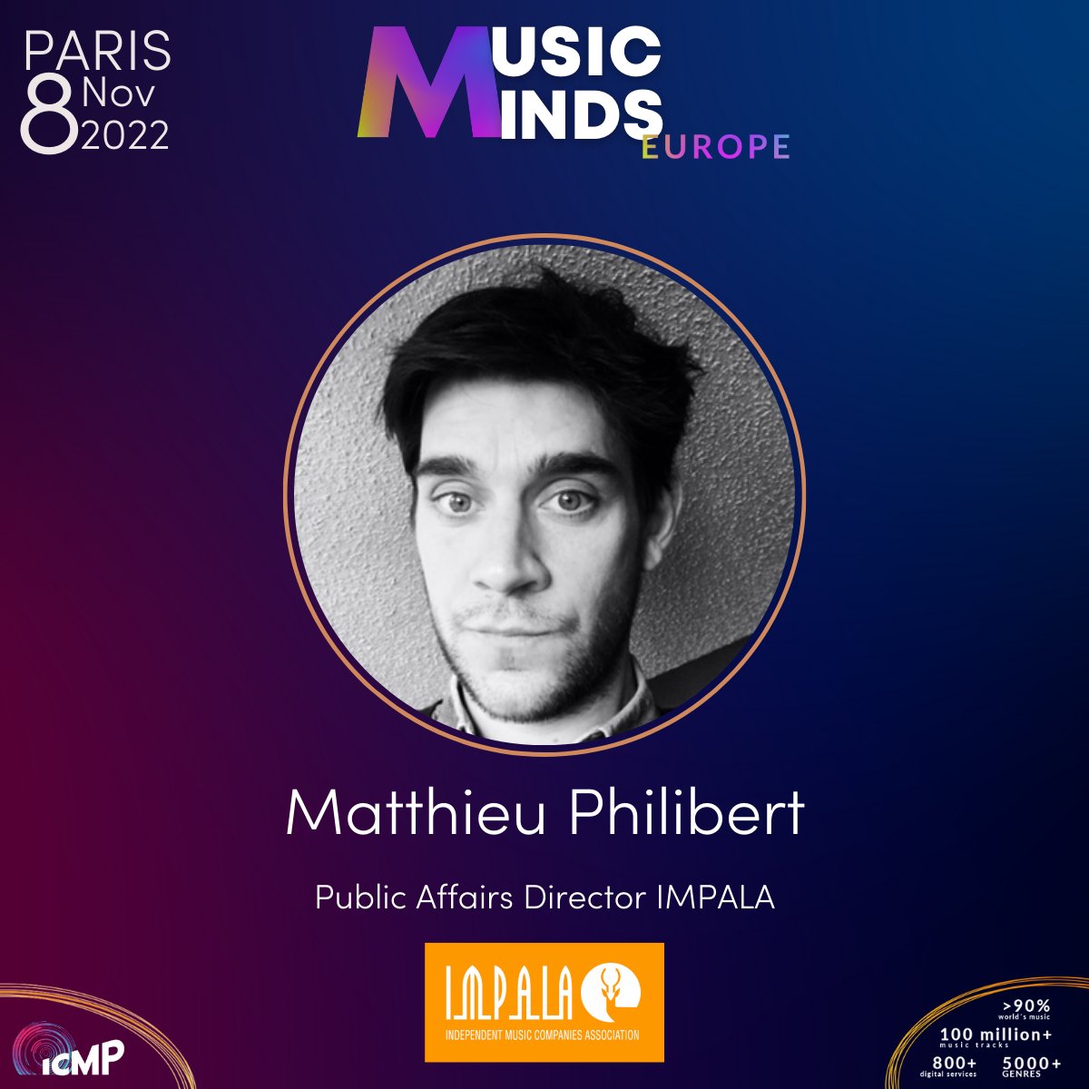 IMPALA's Matthieu Philibert joins <a href="/_ICMP/">ICMP</a>'s Music Minds event in #Paris today, to speak about the changing lobby landscape for creative industries alongside <a href="/MPAEurope/">MPA Europe</a>'s C. Mercuriadi, ICMP's J. Phelan &amp; <a href="/IFPI_org/">IFPI</a>'s L. Benvenuti, moderated by <a href="/3l3ctr0nLibr3/">ElectronLibre</a>'s Isabelle Szczepanski.
