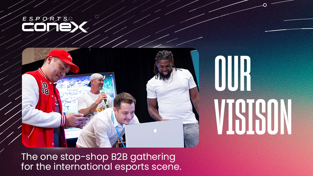 𝗘𝘀𝗽𝗼𝗿𝘁𝘀 𝗖𝗢𝗡𝗘𝗫 𝗶𝘀 𝗮 𝗼𝗻𝗲 𝘀𝘁𝗼𝗽-𝘀𝗵𝗼𝗽 𝗕𝟮𝗕 𝗴𝗮𝘁𝗵𝗲𝗿𝗶𝗻𝗴 𝗳𝗼𝗿 𝘁𝗵𝗲 𝗶𝗻𝘁𝗲𝗿𝗻𝗮𝘁𝗶𝗼𝗻𝗮𝗹 𝗲𝘀𝗽𝗼𝗿𝘁𝘀 𝘀𝗰𝗲𝗻𝗲. 

#LetsConex #EsportsCONEX 
#esports #gaming