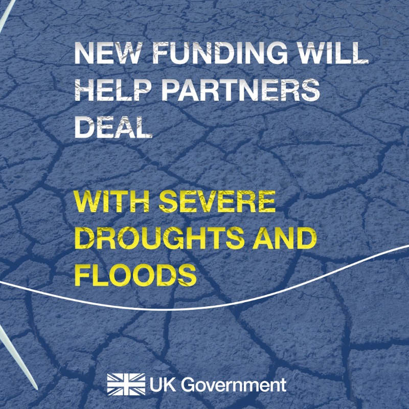 FCDOGovUK's tweet photo. We will provide £200 million to the @AfDB_Group to help vulnerable countries adapt to climate change.

This forms part of the government's commitment to surpass &amp; triple the Glasgow Climate Pact adaptation funding targets from £500 million in 2019 to £1.5 billion in 2025.