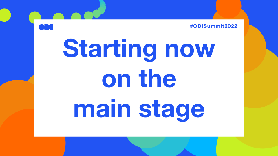 Starting now on the main stage at #ODISummit2022: 'Food Security: Recipe for life (may contain data'

🗣️ <a href="/EmmaThwaites/">Emma Thwaites</a> (<a href="/ODIHQ/">Open Data Institute</a>)
🗣️ @dubb1o (<a href="/WFP/">World Food Programme</a>)
🗣️ <a href="/SuKahumbu/">Su Kahumbu</a>
🗣️ <a href="/r_puskur/">Dr Ranjitha Puskur</a> (<a href="/irri/">IRRI 🌾</a>)

#DataDecade