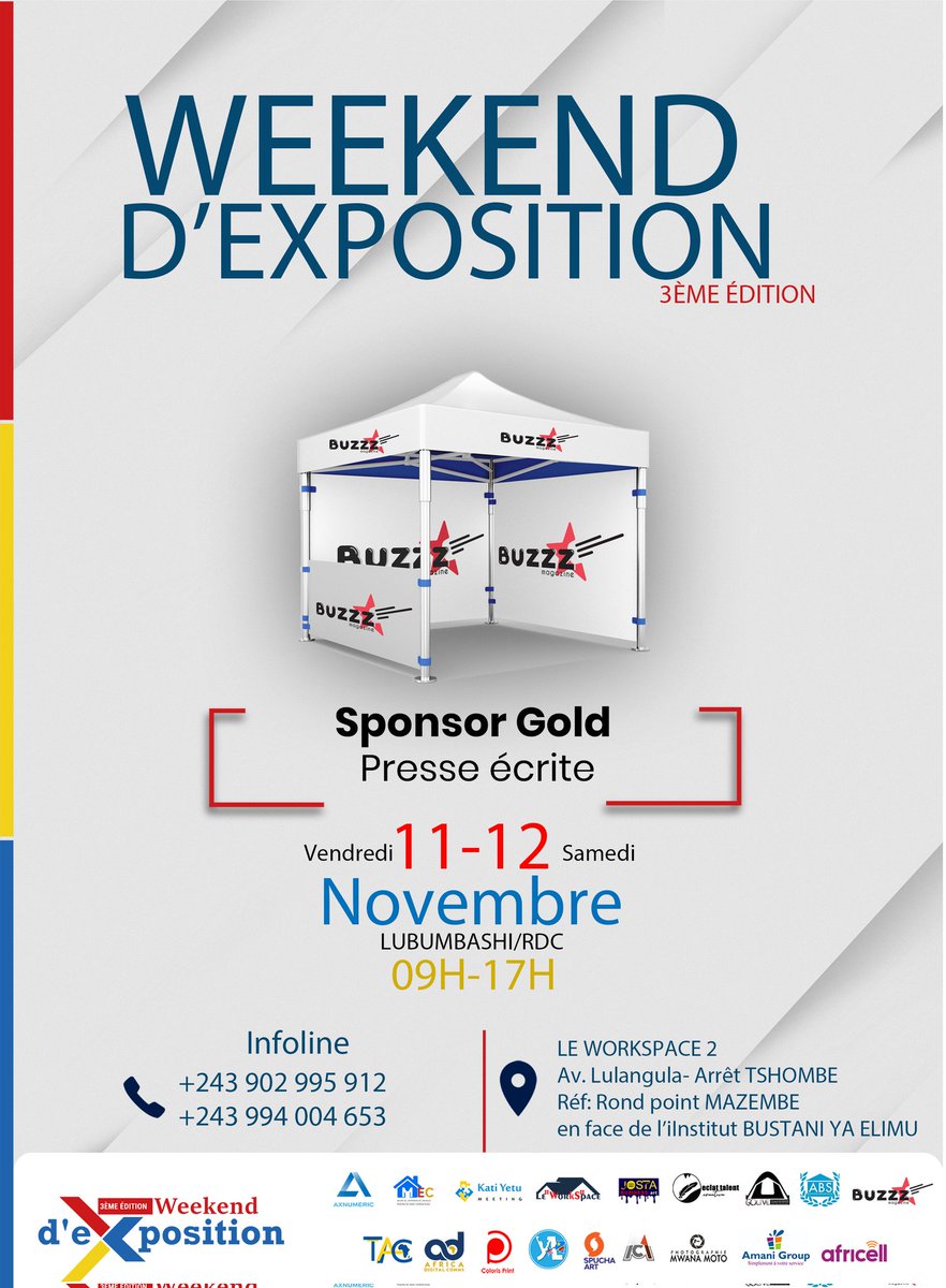 Dès le début du premier trimestre de 2023, dans le tout premier numéro de <a href="/buzzzbefamous/">BUZZZ BE FAMOUS</a> paraîtra des images de la 3ème édition. Merci pour ce partenariat combien important pour #WEEKENDEXPOSITION3 
#welcome 
#neratezpas 🇨🇩✌️🇨🇩