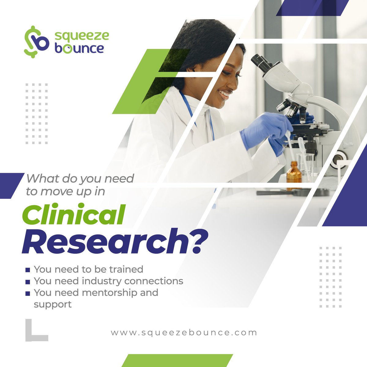 Get hired fast with our professional clinical research training and development programme👩‍⚕️🩺

Visit squeezebounce.com to get started

#clinicaltrials #Clinicalresearch #clinicaltrialresults