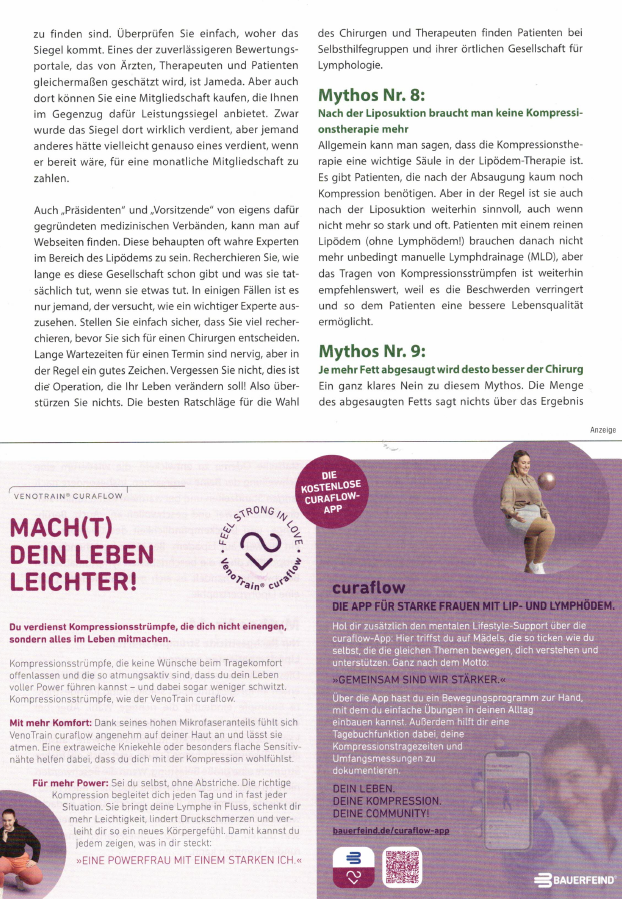 HanseKlinik's tweet photo. New article by Dr. Baumgartner in the "Magazin der Lymphselbsthilfe: 21 myths about lipoedema"
Quelle: Baumgartner A. (2022), "Lymphselbsthilfe - DAS MAGAZIN DER LYMPHSELBSTHILFE E.V", 11/22: S. 23-27 #lipoedema #lipoedemaawareness #lipedema #liposuction #HanseKlinik https://t.co/4ZXcrgs3Sm