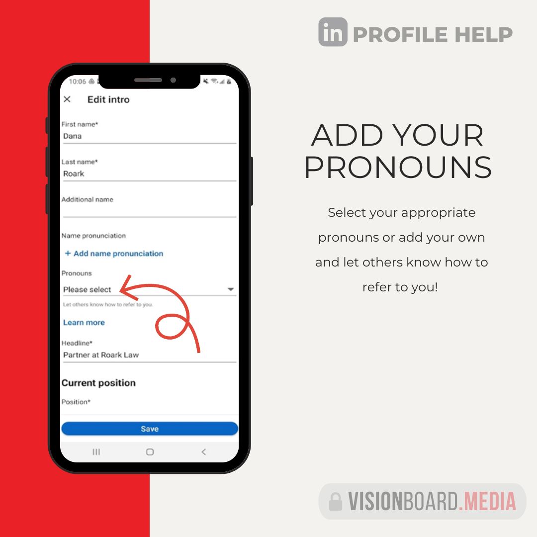 donnaserdula's tweet photo. How-to: Add your pronouns!
#branding  #marketing  #socialmedia  #brandidentity  #brand  #digitalmarketing    #business  #socialmediamarketing    #marketingtips  #social #marketingdigital   #seo  #entrepreneur  #sales  #identity  #onlinemarketing #linkedin #donnaserdula https://t.co/wLQRuCWirL