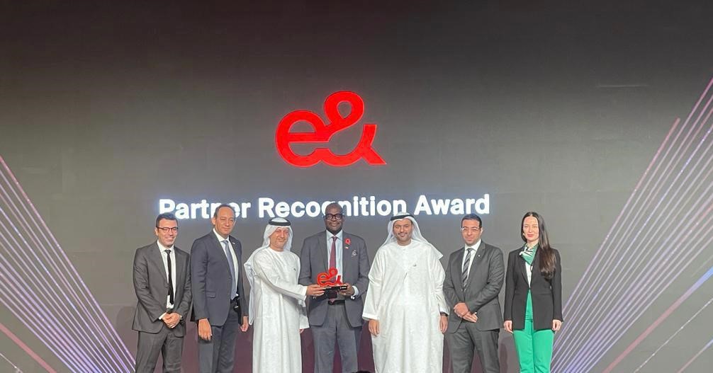 EricssonMEA's tweet photo. Another great achievement! ✅

We thank e&amp; and are honoured to be awarded ‘The Best Technology Category Supplier’ and ‘The Sustainability Award’ during @etisalatAnd’s Partner Recognition Awards ceremony!
#ImaginePossible https://t.co/5tuJavlD6U