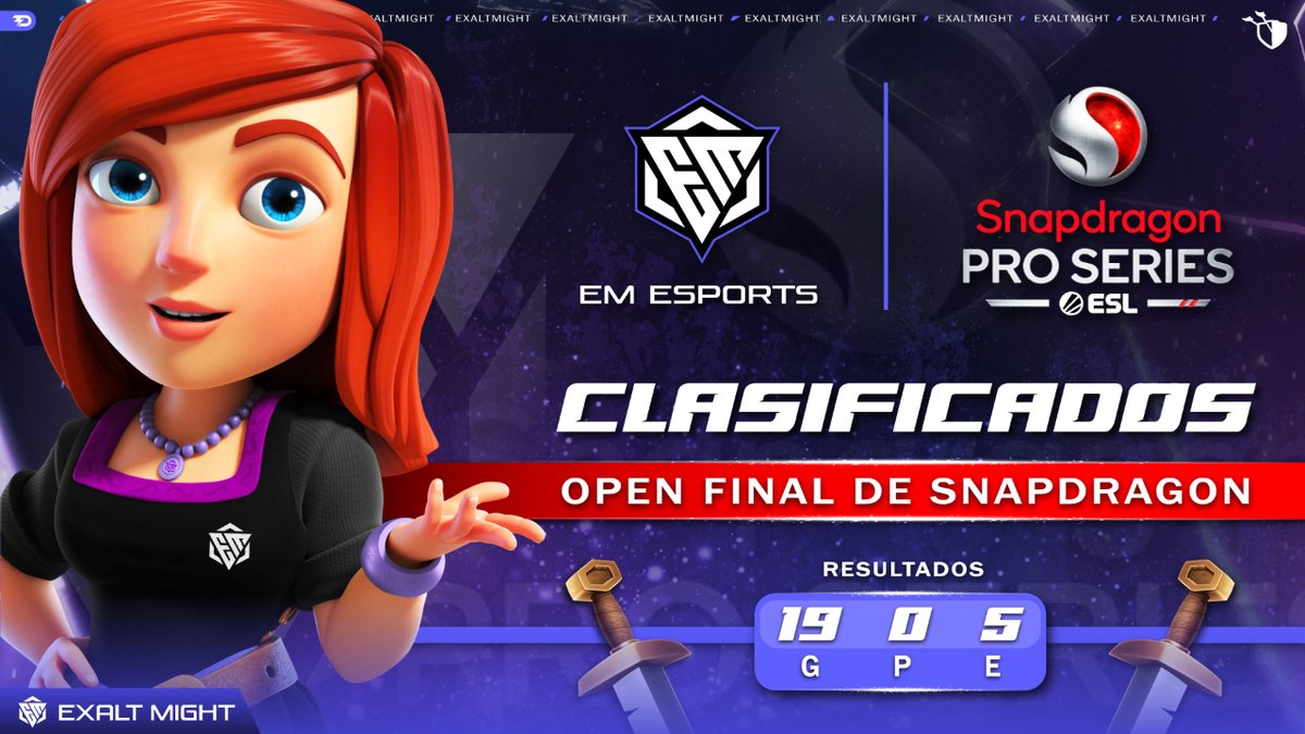 Our guys from #EMEsports qualified 6th to the <a href="/ESLMobile/">Snapdragon Pro Series</a> Open Final that will be played on Sunday, November 13 with a great number of victories. Congratulations guys!
#ESL #Snapdragon #ClashofClans #ClashEsports
#ExaltYourDreams 👑