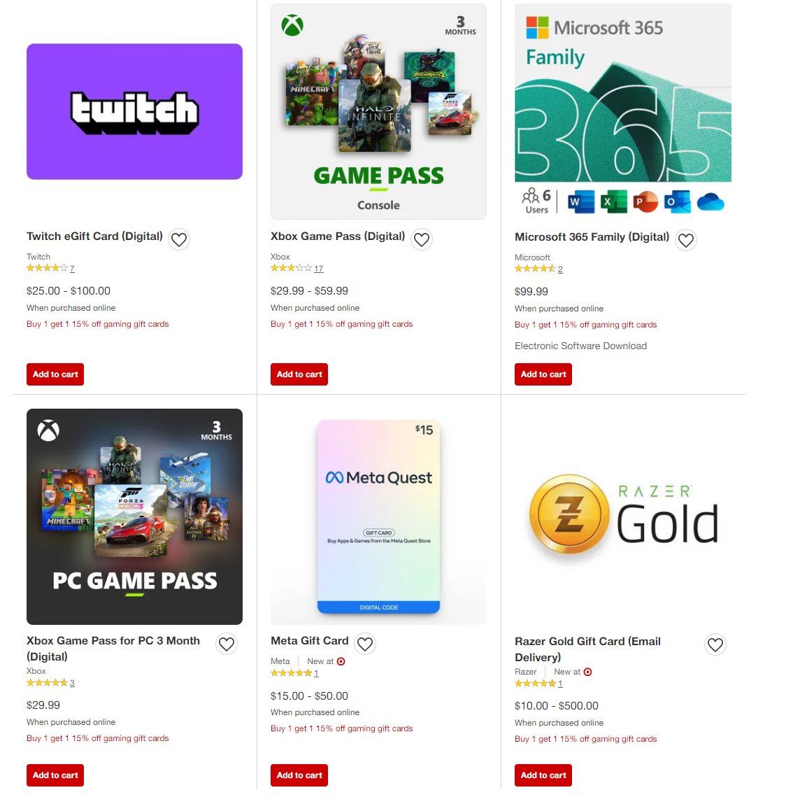 Wario64 on X: Buy 1 Get 1 15% off gaming gift cards at Target   #ad Steam gift cards are instore. A good way to get  a cheaper Steam Deck  /