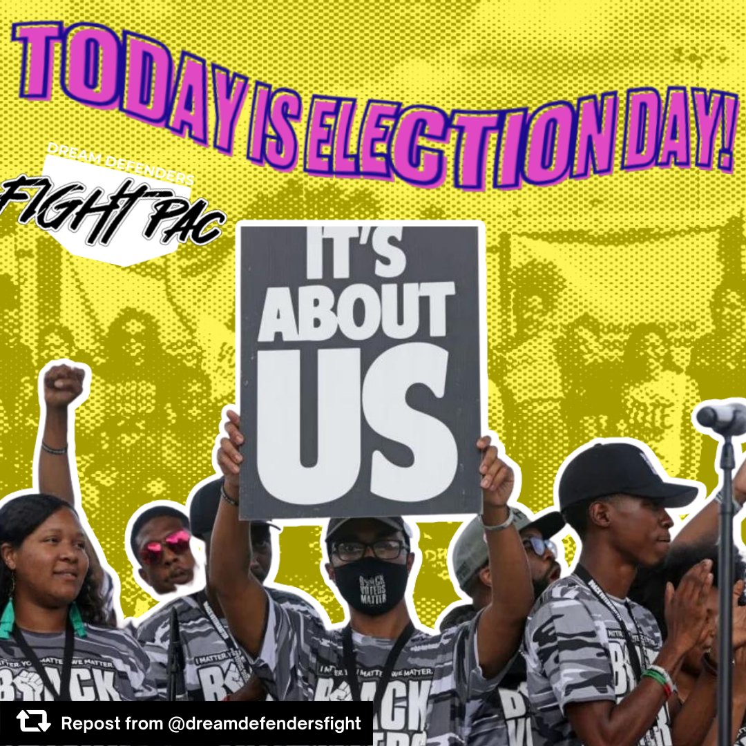 DDFightPac's tweet photo. TODAY IS ELECTION DAY! 🗳️ 

#VoteAnd Organize
#VoteAnd Distribute food in your neighborhood
#VoteAnd Do the work that must be done to save our people and the planet

See you at the polls! https://t.co/2A0RNfCv9q