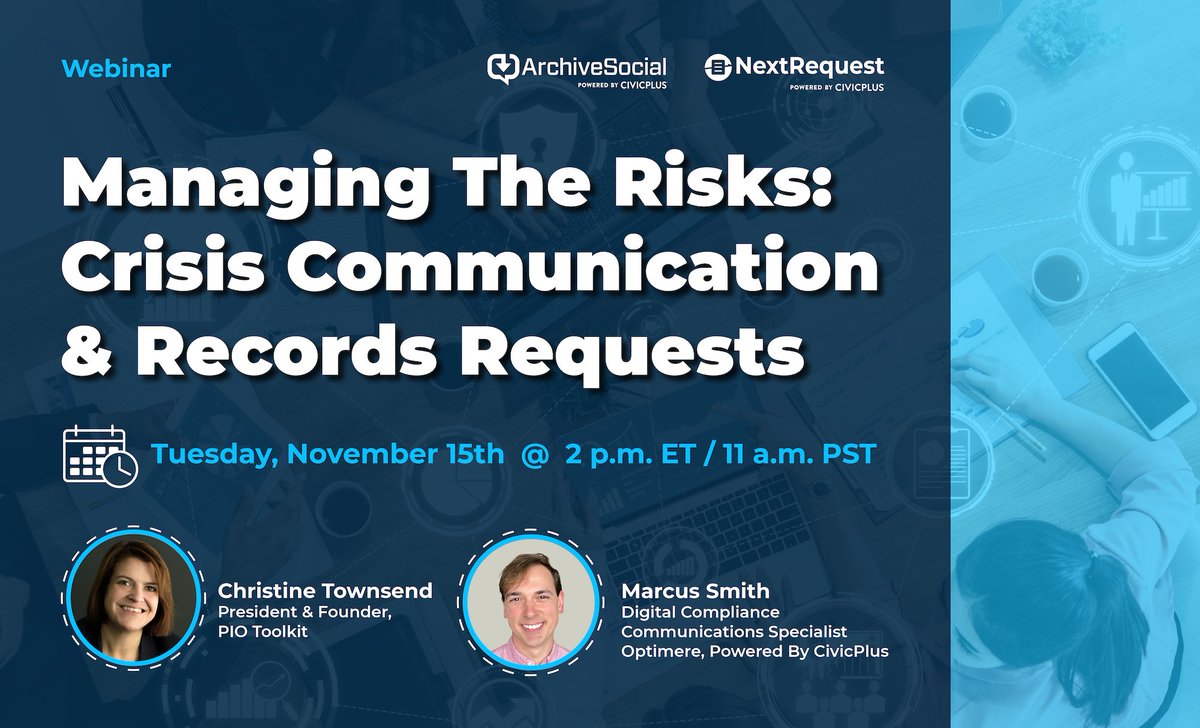 Don’t forget to register for our upcoming webinar (it's only a week away)!

We’re hosting a webinar with President &amp; Founder of PIO Toolkit, Christine Townsend, covering best practices within crisis communication!

Register here: hubs.li/Q01r6t930