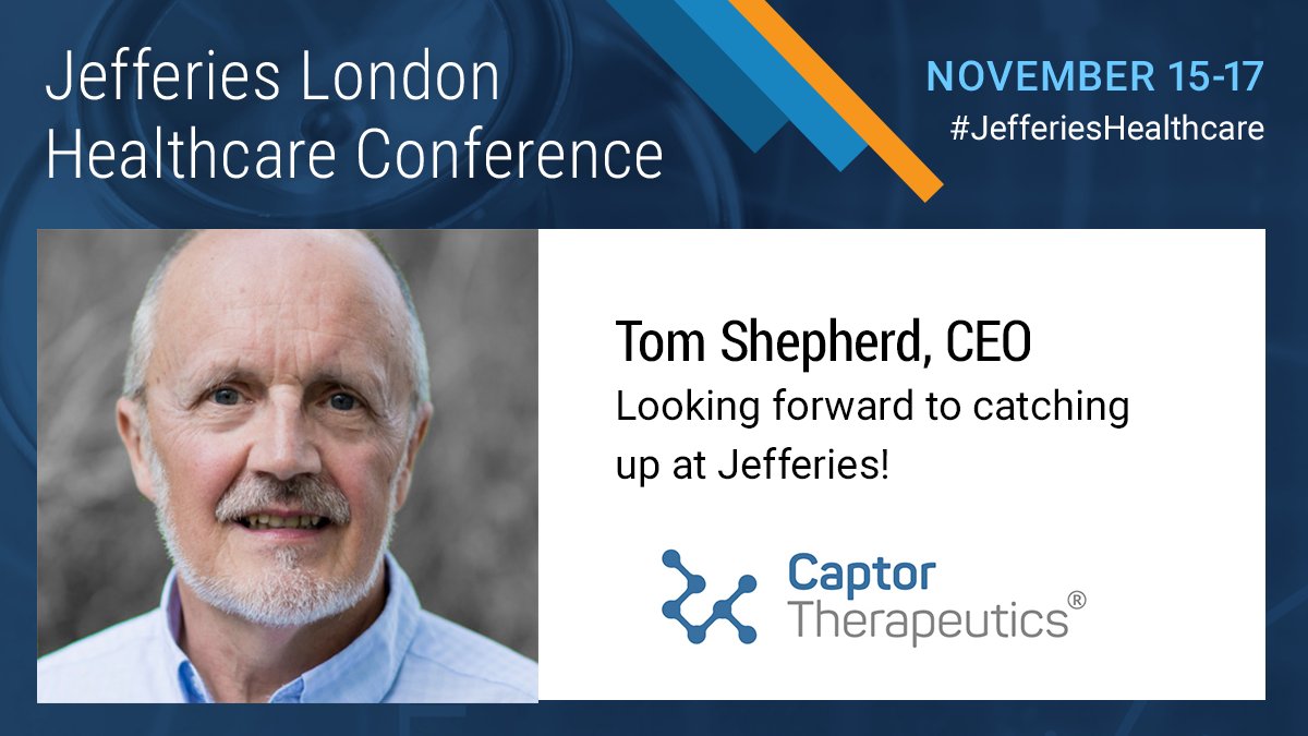 Meet our CEO, Tom Shepherd, at Jefferies London Healthcare Conference!