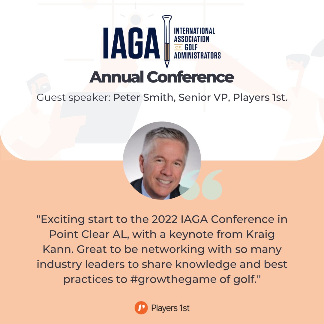 Players_1st's tweet photo. โณ๏ธDay 1 - full of knowledge sharing, networking and best practices to #GrowTheGame of golf.
Today, at @IAGA_Golf Annual Conference, Peter together with @TheGolfOntario will provide an overview of the benefits of using Customer Experience Management - Players 1st
#elevateIAGA https://t.co/SKo5h1KuT4