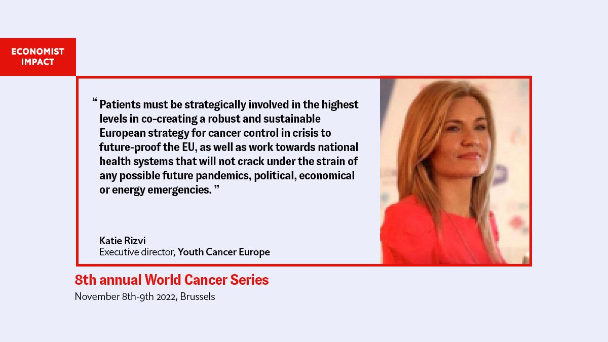 Today, YCE's @katie_rizvi speaks about our #Ukraine #war crisis response at @economistimpact #WorldCancerSeriesEurope, in a panel on the future of EU cancer care in crisis. @EU_Health, @FitzgeraldFrncs MEP