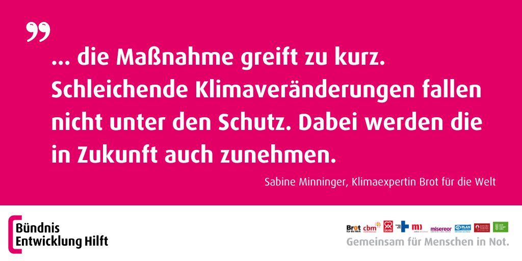 DasBuendnis's tweet photo. Sinnvoll und nachhaltig? Der von @OlafScholz angekündigte #GlobalRiskShield soll Entschädigungshilfe für vom #Klimawandel besonders gefährdete Staaten leisten. Eine Einschätzung von @SabineMinninger für @BROT_furdiewelt  👉https://t.co/nDwGWup2Gy
#COP27 
#ClimateJusticeNow https://t.co/nVFaF2aFME