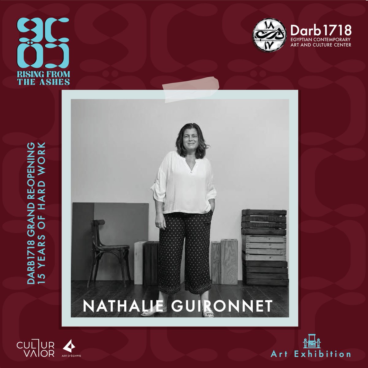 Nathalie Guironnet 
In Darb 1718!
Aouda Exhibition - Rising From The Ashes

<a href="/ArtDegypte/">Culturvator / Art D’Egypte</a> 
#AOUDA #Darb1718 #ArtDEgypt #Art #Gallery #Exhibition