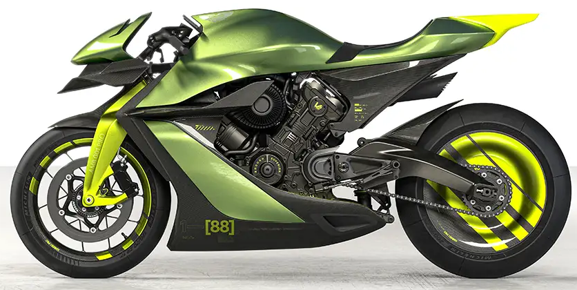 UltimativCars's tweet photo. A bit more than 2y later, there's some new from #AstonMartin's collaboration-bike w/ #BroughSuperior: the #AMB001 now also comes as #Pro #track-#superbike. https://t.co/gcuWrS1byA