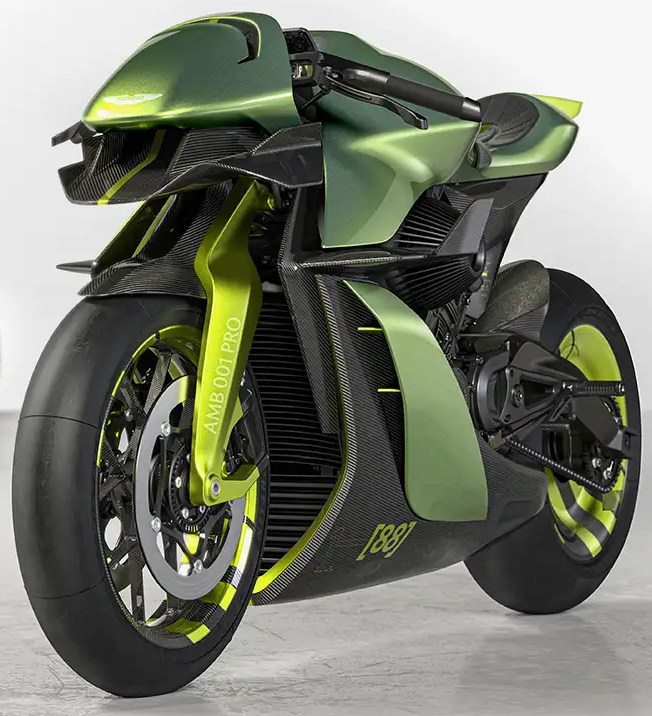 UltimativCars's tweet photo. A bit more than 2y later, there's some new from #AstonMartin's collaboration-bike w/ #BroughSuperior: the #AMB001 now also comes as #Pro #track-#superbike. https://t.co/gcuWrS1byA