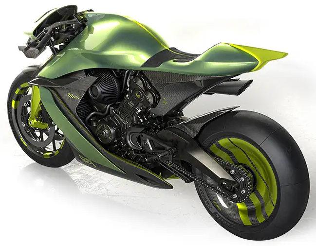 UltimativCars's tweet photo. A bit more than 2y later, there's some new from #AstonMartin's collaboration-bike w/ #BroughSuperior: the #AMB001 now also comes as #Pro #track-#superbike. https://t.co/gcuWrS1byA