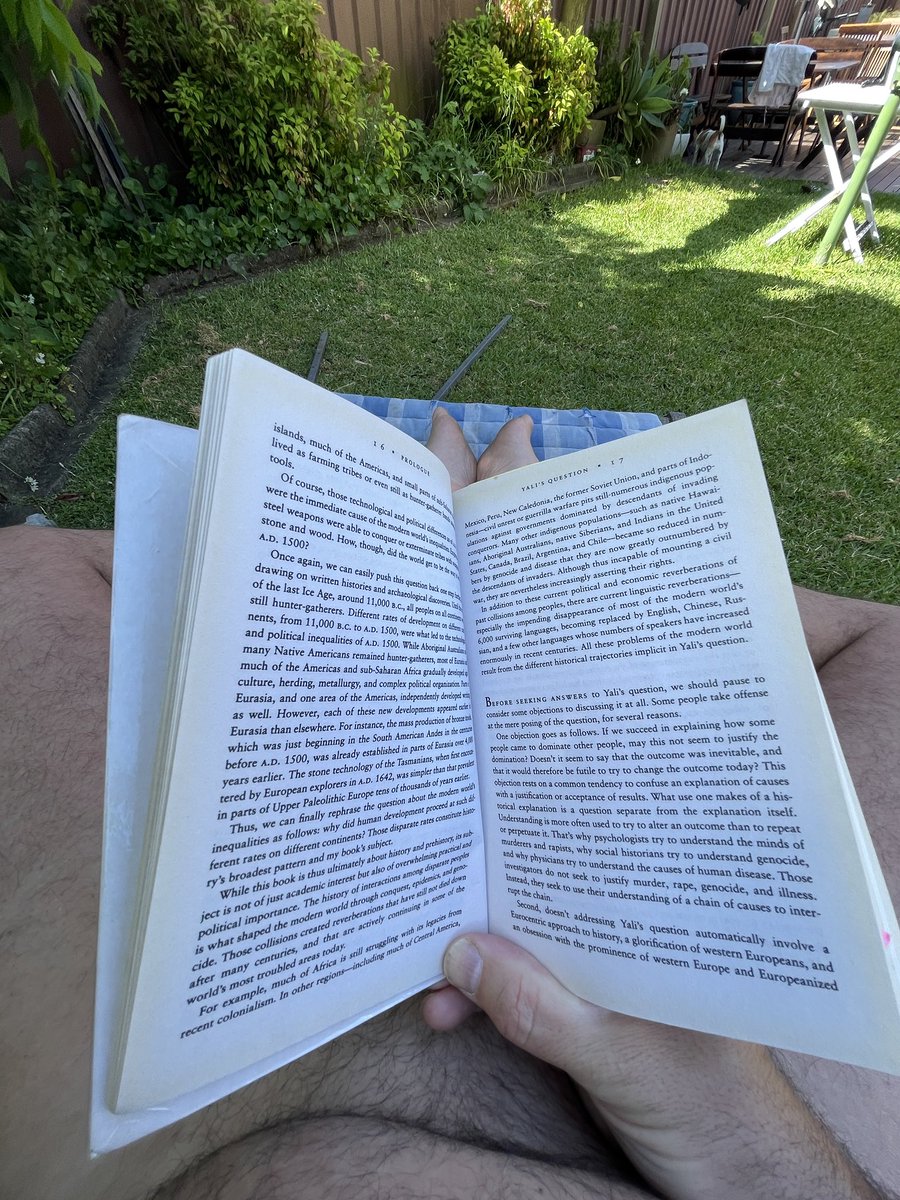 We had fabulous weather this past weekend! The sun was out, the breeze was cool and the world was right to be nude. #BackyardNaturist #BackyardNudist #GunsGermsAndSteel #Reading