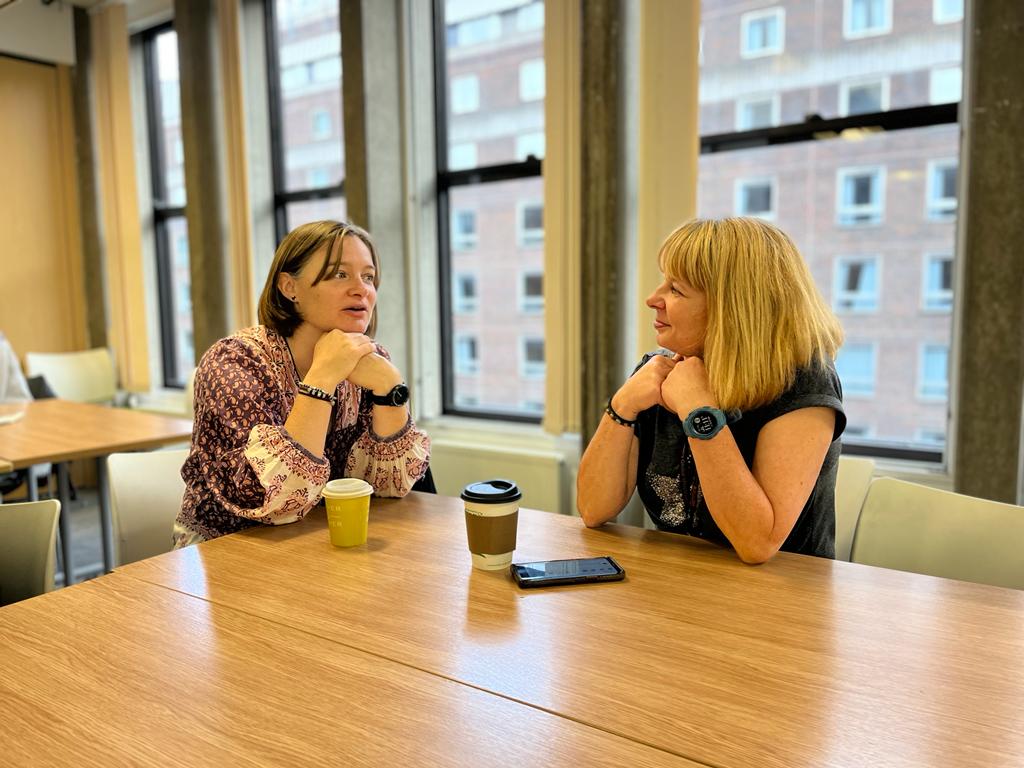 BCAphasia's tweet image. We&apos;re off! Speed dating at #BetterConversationsLab away day - what do you do &amp;amp; what does conversation/interaction mean to you professionally 📸 by @steven_bloch  @charlyharrisslt @sgriffiths_6 @AndreaBruun @pinchof_SaLT @SusieWSLT @speedoftrust27 @sophiecborrett @clairefarring20