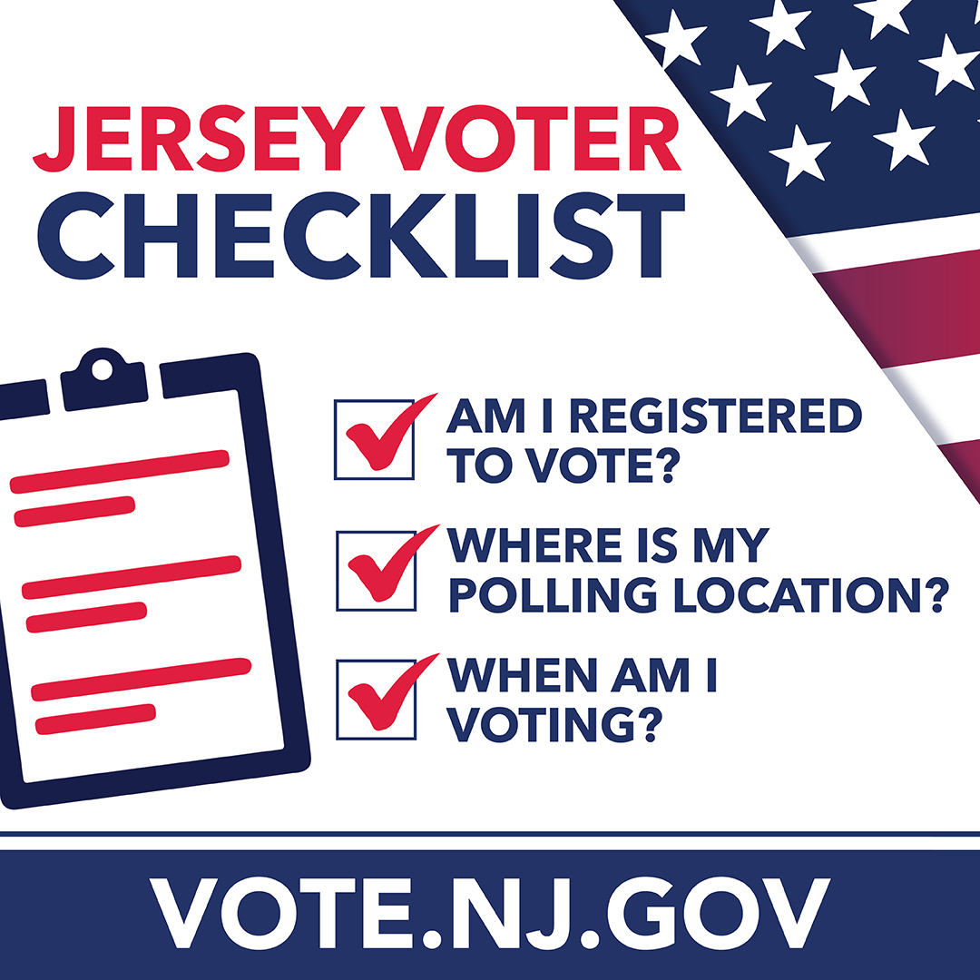 Today is Election Day! Use our Jersey Voter Checklist to make sure you're ready to head to the polls! #NJVotes #TrustedInfo2022