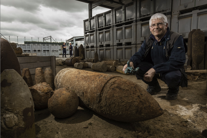 IAlderman's tweet image. Autumn, France &amp;amp; Belgium,#ironharvest time again. Year on year, thousands of unexploded #WW1 shells emerge from the ground. Also a consequence of every war fought since and likely those to come; the message of forward-looking @recoveringthepast #photoexhibition