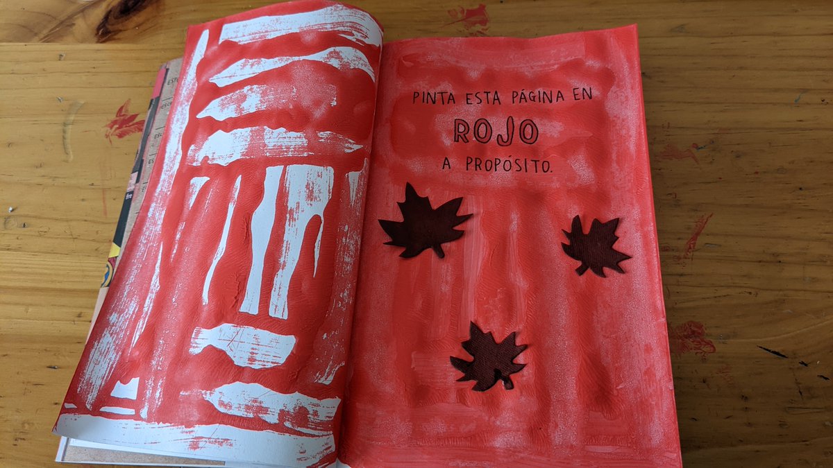 csanchez_bib's tweet photo. Aujourd'hui on a commencé le défi Wreck this journal (Saccage ce carnet en français) de Keri Smith sur Twitch. La suite la semaine prochaine à 10h. https://t.co/bSb0We109i