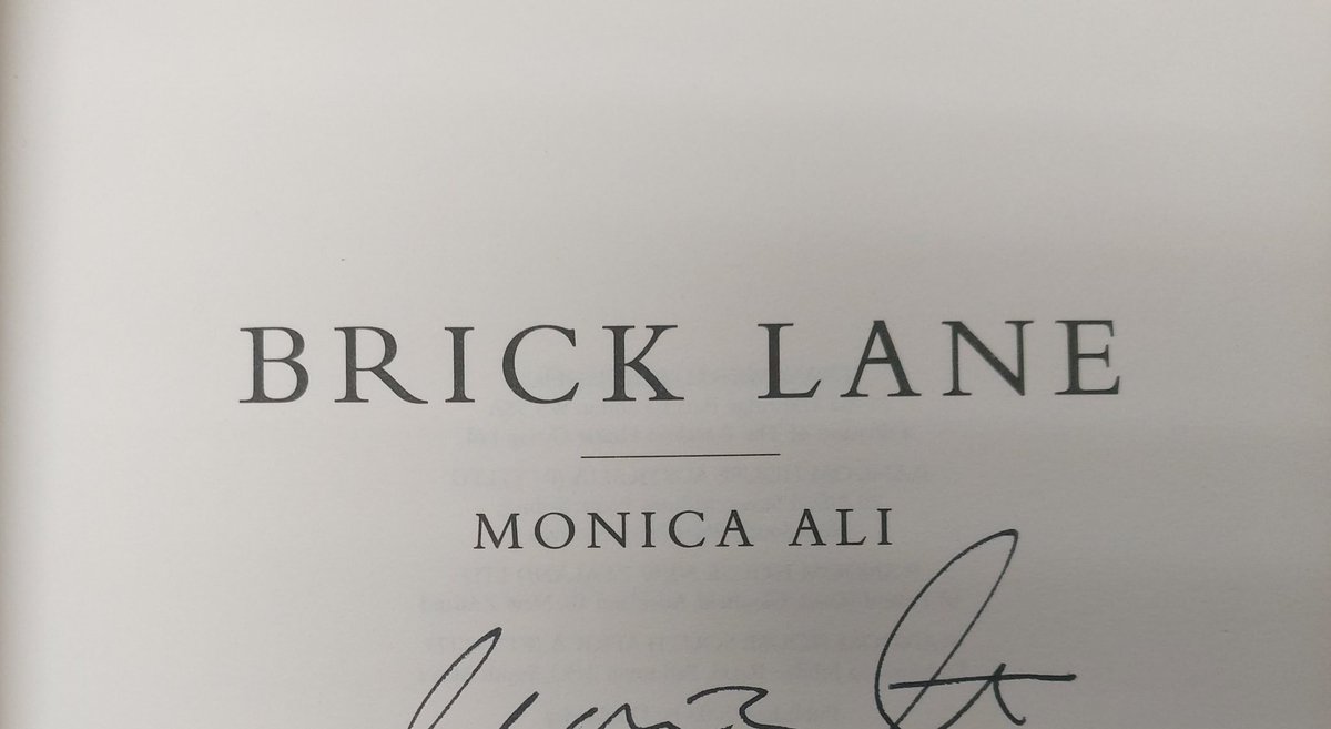 MindTunWells's tweet photo. We have available in the shop a signed copy of the book Brick Lane by Monica Ali. #secondhand Come and have look, there are many good books in our shelves. https://t.co/jCvBpSu70a