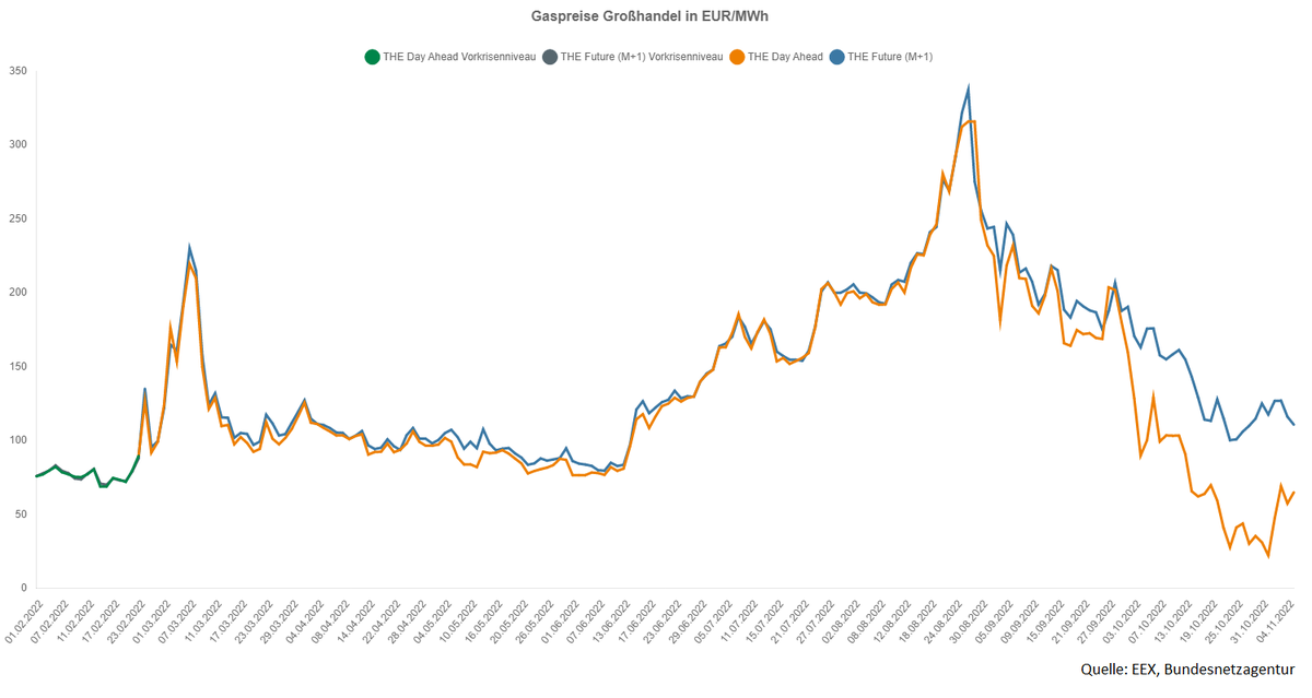 bnetza's tweet photo. Lagebericht #Bundesnetzagentur 08.11.22 (13 Uhr):
- #Gasversorgung in 🇩🇪 im Moment stabil.
- Aktuelle Speicher-Füllstände: 99,54 %, Rehden 93,75 %.

Details &amp; Erläuterungen der Grafiken ▶️ https://t.co/sWe38viOvx

@BMWK https://t.co/gAvF7qo8ZF